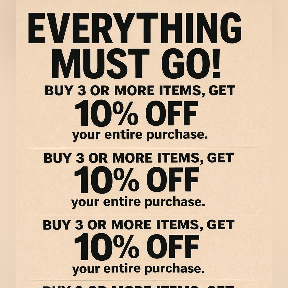 Promotional Poster - 10% Off Sale
